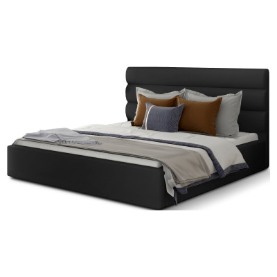 Caramel bed with a metal frame