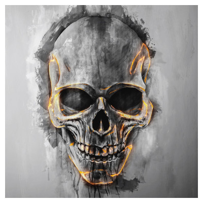 Abstract skull painting