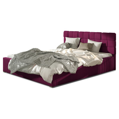 Large bed with a metal frame