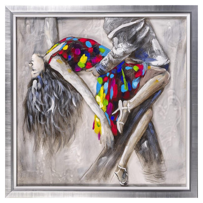 Painting on plexiglass Tango dancers