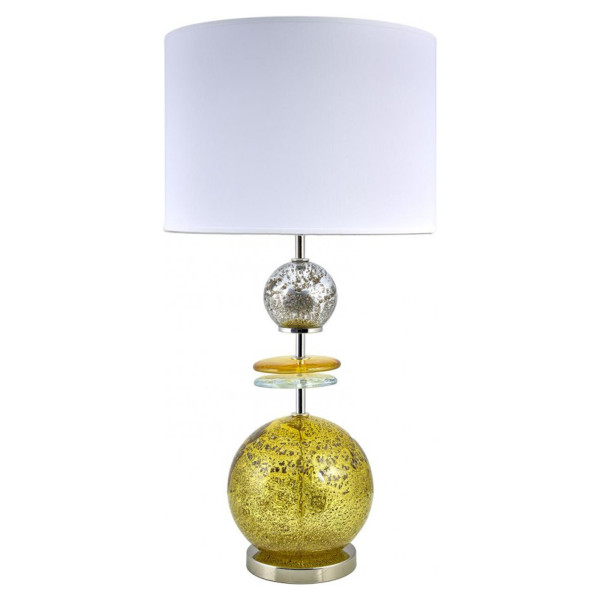 Yellow and silver ball lamp