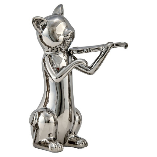 Sculpture The Violinist Cat