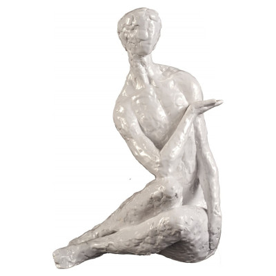 Seated male figurine