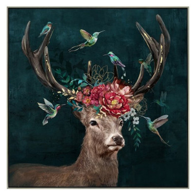 Flower deer painting