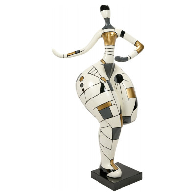 Gold and silver dancer sculpture