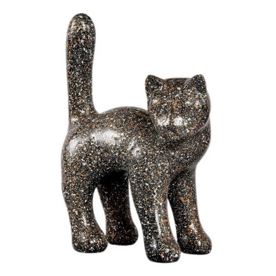 Glitter cat sculpture