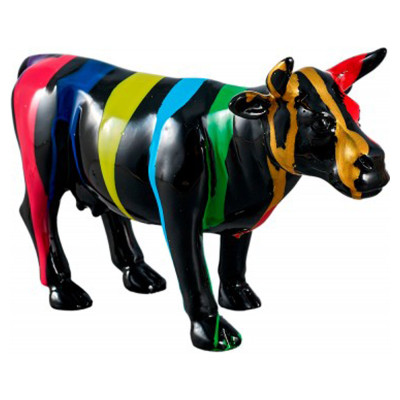 Rosette cow sculpture
