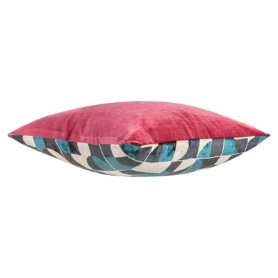Ikat cushion with geometric patterns