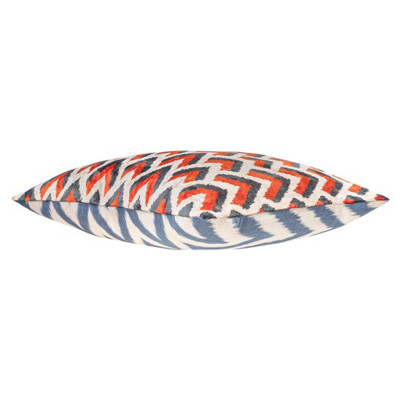 Ikat cushion with a Zigzag pattern