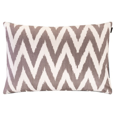 Ikat cushion with round patterns