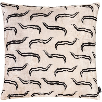 Ikat cushion with tiger skin patterns