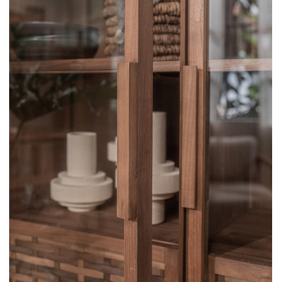 Hopper window cabinet