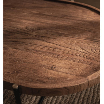 Coco coffee table with oval top