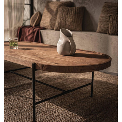 Coco coffee table with oval top