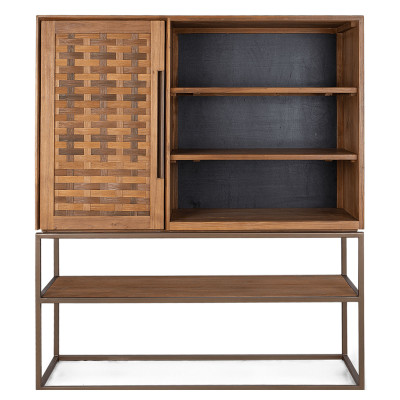 Karma cabinet with 1 door, 3 shelves and 1 rack