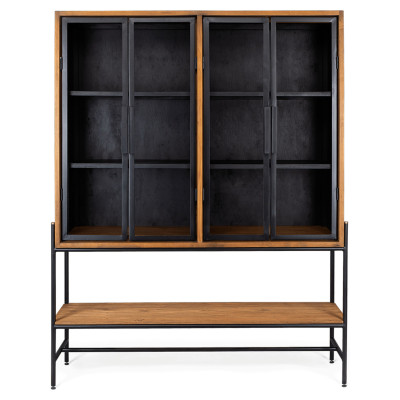 Outline cabinet with 4 doors and 1 open shelf