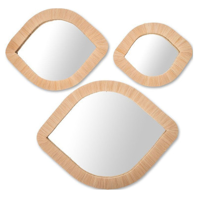Taria set of 3 oval mirrors