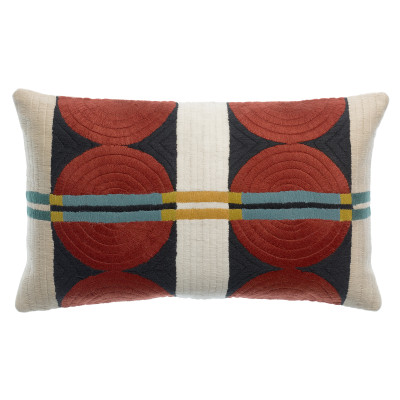 Yoni embroidered cushion