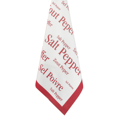 Salt & Pepper printed tea towel
