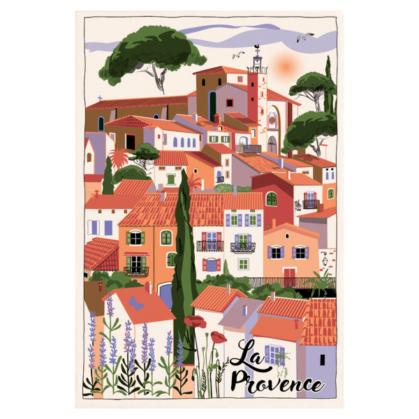 Village Provence tea towel