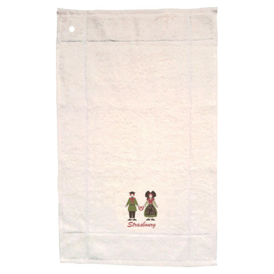 Box of 2 Alsace embroidered hand towels