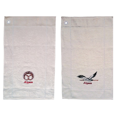 Mignonette 2 embroidered hand towels