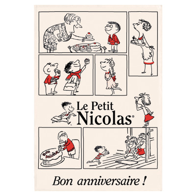 Petit Nicolas L'anniversaire tea towel