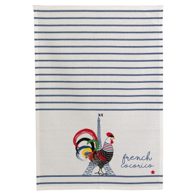French Cocorico recycled tea towel