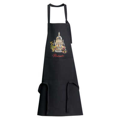 Montmartre recycled kitchen apron with pocket
