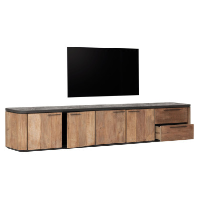 Soho wall-hung TV stand with 4 doors