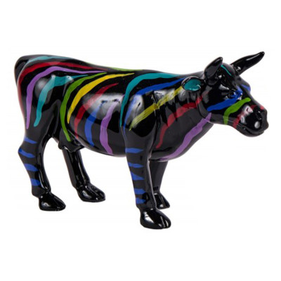 Rosalie zebra cow sculpture