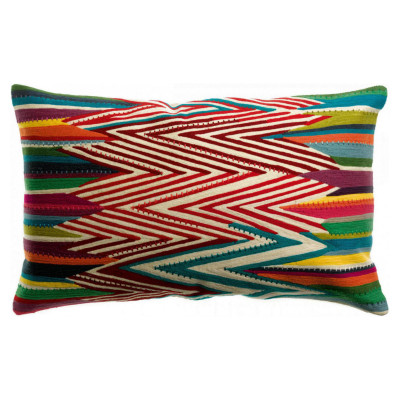 Zuma embroidered cushion