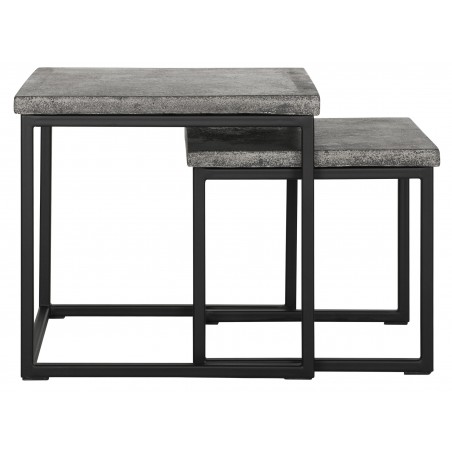 Set of 2 coffee tables Mont Blanc square