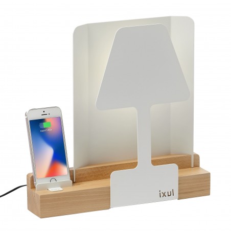 Luxi lamp with charging station for smartphone