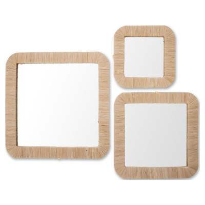 Set di 3 specchi quadrati Taria