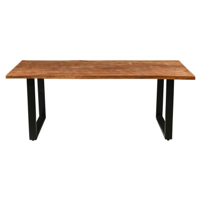 Tavolo da pranzo in legno di acacia a forma di U