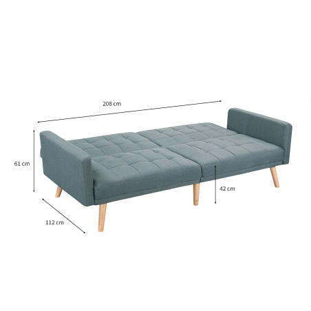 Delta sofa, 3 vietų, išskleidžiamas