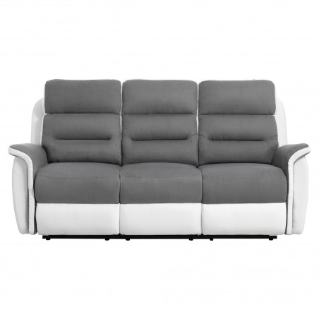 3 vietų rankiniu būdu reguliuojama poilsio sofa 9222 iš dirbtinės odos ir mikropluošto