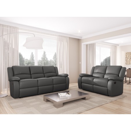 9121 3 vietų rankinė PU relaksacijos sofa