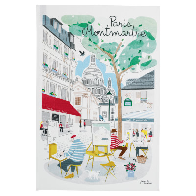 Paryžiaus Montmartro arbatos rankšluostis