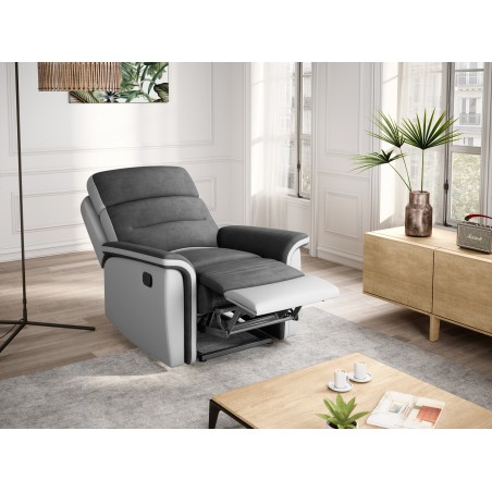 9222 manuāls relaksācijas krēsls mākslīgās ādas un mikrošķiedras