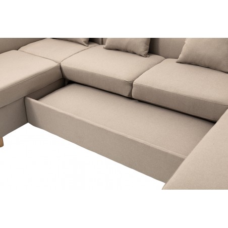 Mateo U Skandināvu dīvāns konvertējams panorāmas kreisais leņķis