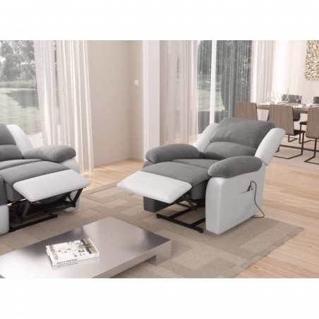9121EE Elektriskais Relax krēsls ar PU un mikrošķiedras pacēlāju