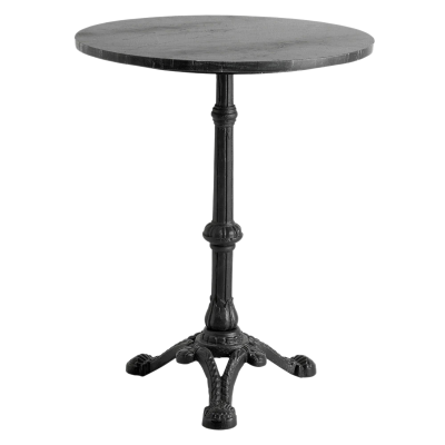 Kafijas apaļais galds ar marmoru un dzelzi