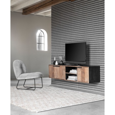 Hangend TV-meubel Cosmo No.1 met 3 deuren en 2 planken