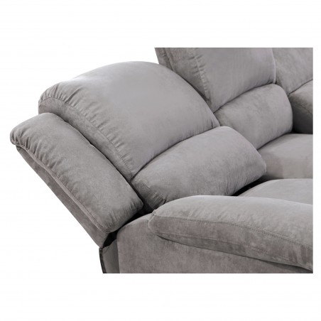 9121EE Elektryczna 3-osobowa sofa relaksacyjna z mikrofibry