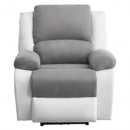 Elektryczne krzesło relaksacyjne 9121EE z podnośnikiem PU i mikrofibry