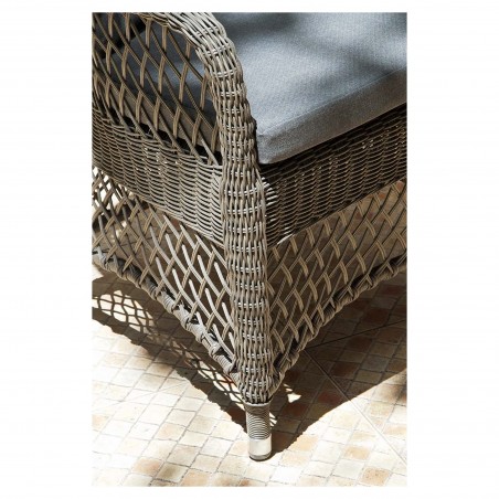 Carlo Ażurowy fotel montowany na włókno z poduszkami