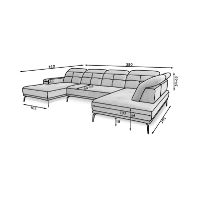 Panoramiczna sofa narożna Bretan