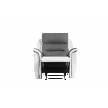 Cadeira de relaxamento manual 9222 em couro sintético e microfibra